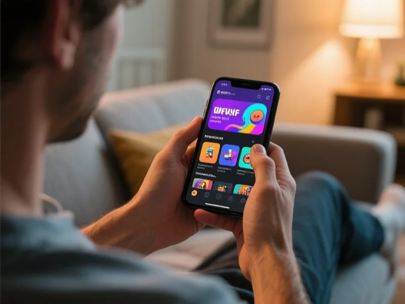 用户在手机上享受风暴娱乐APP